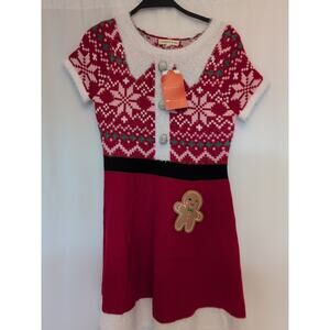 Margaux And Lexi NWT L 14 Girls Christmas Dress Gingerbread Msrp 24.97